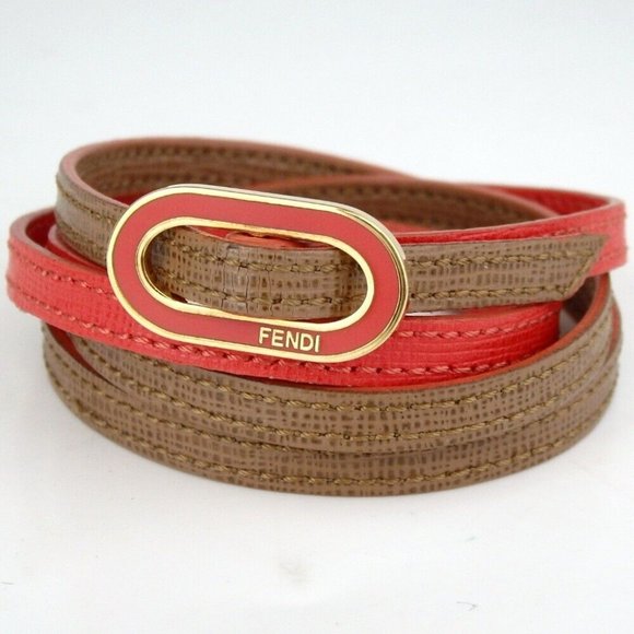 Authentic FENDI By color bracelet leather [Used]